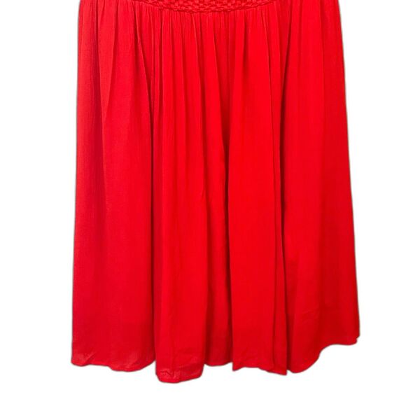 Torrid Red Coral Sleeveless Crochet Lace Fit Flare Dress Size 12 - Picture 4 of 11